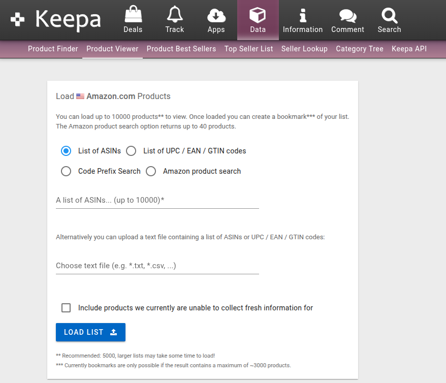 Keepa Product Viewer Screenshot
