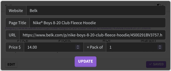 WizardOA Edit Result Screenshot