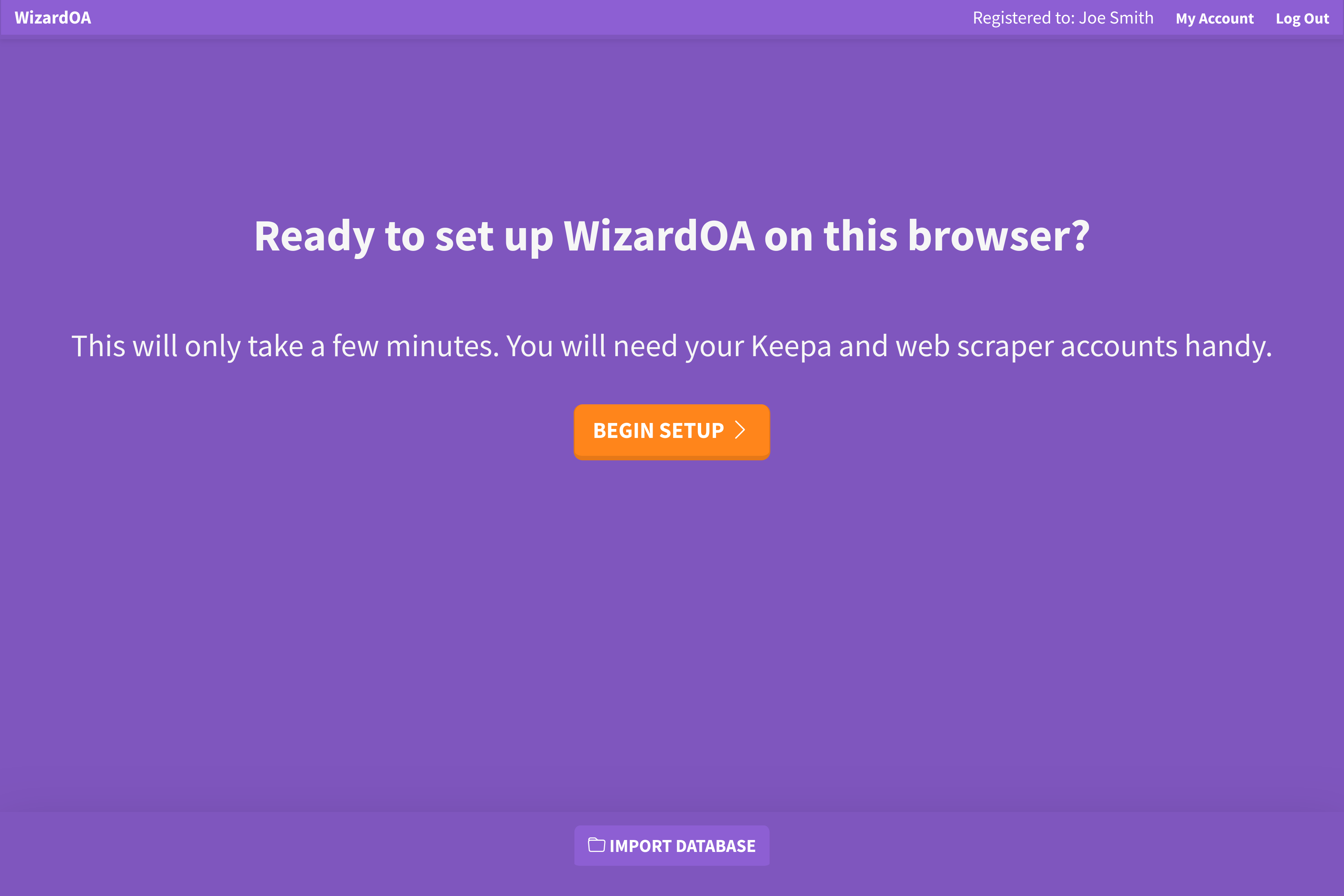 WizardOA Setup Screenshot